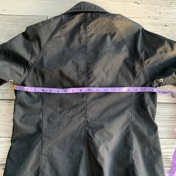 Columbia Vintage 90s Black Lightweight Windbreaker Rain Trench Coat