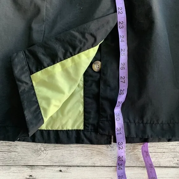 Columbia Vintage 90s Black Lightweight Windbreaker Rain Trench Coat