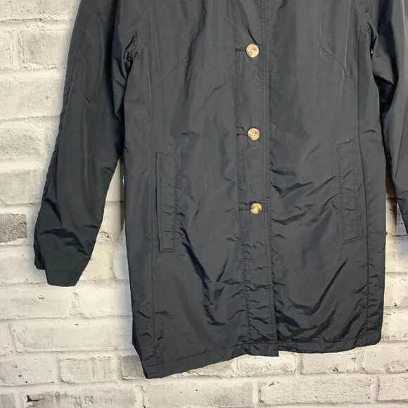 Columbia Vintage 90s Black Lightweight Windbreaker Rain Trench Coat