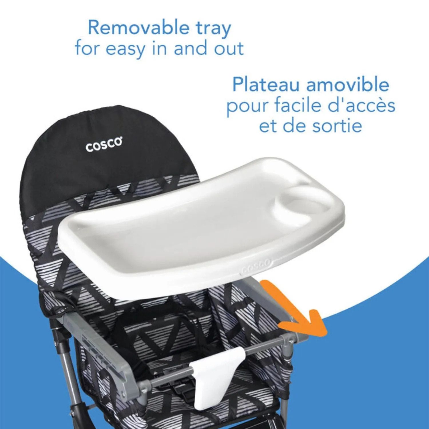 Cosco Simplefold LX high Chair - Torn Triangle