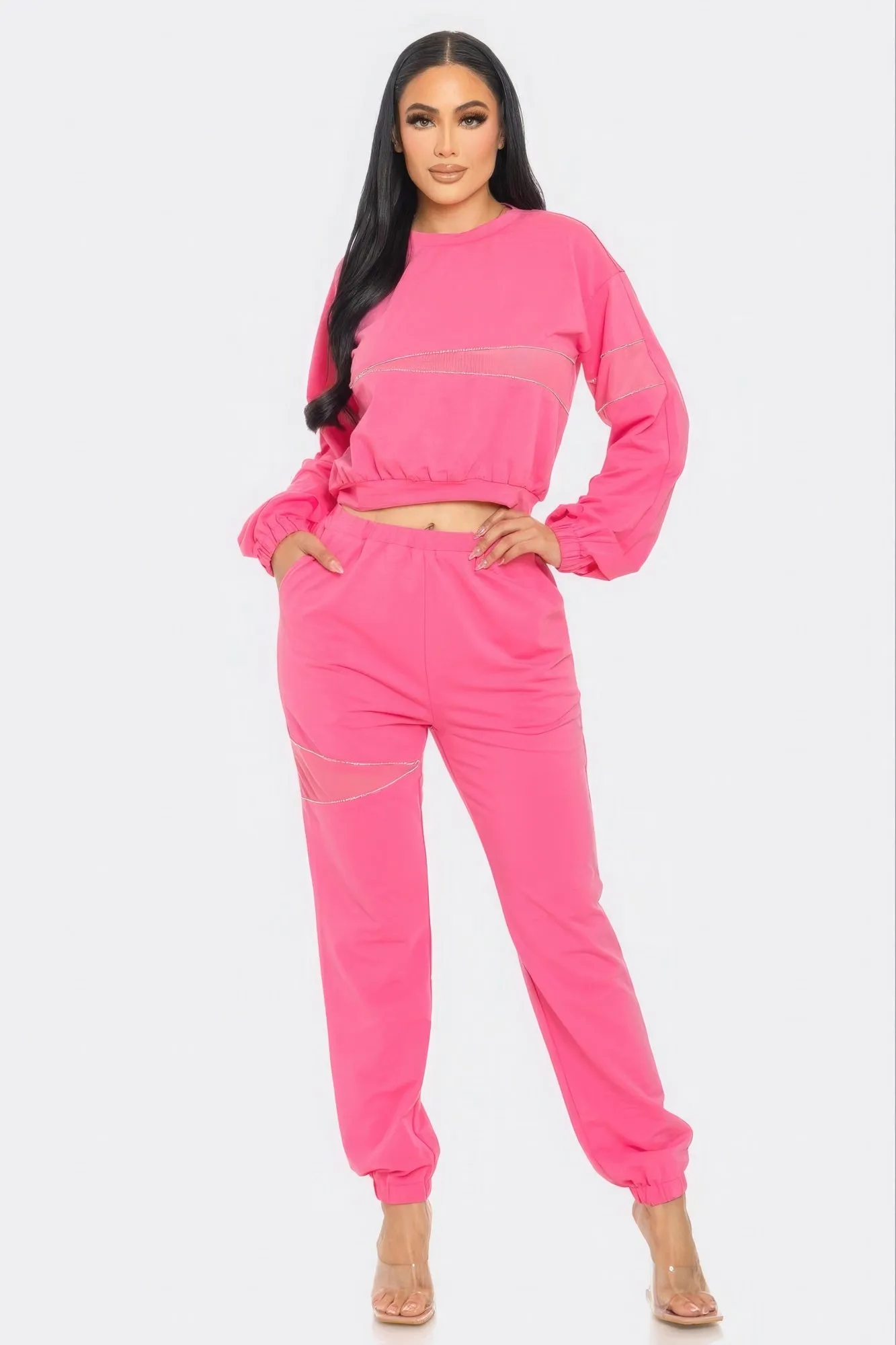 Cozy and Chic Rhinestone Detail Set
