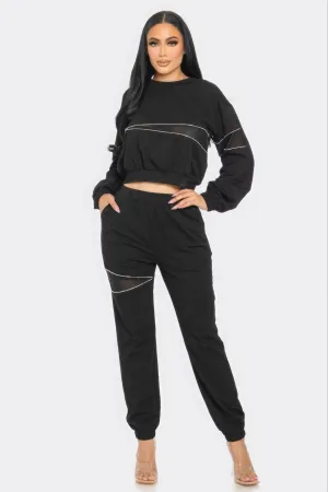 Cozy and Chic Rhinestone Detail Set