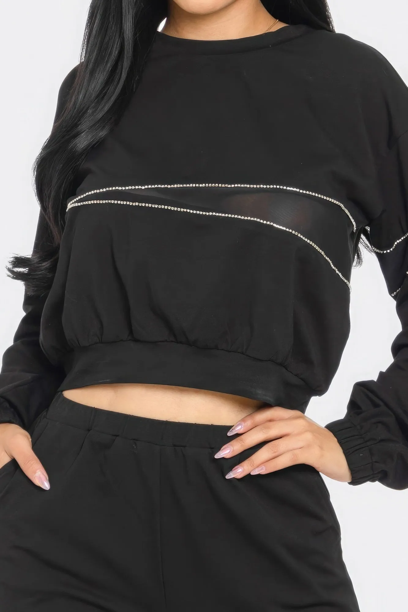 Cozy and Chic Rhinestone Detail Set