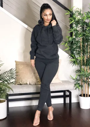 Cozy Hoodie Jogger Set (Charcoal Grey)
