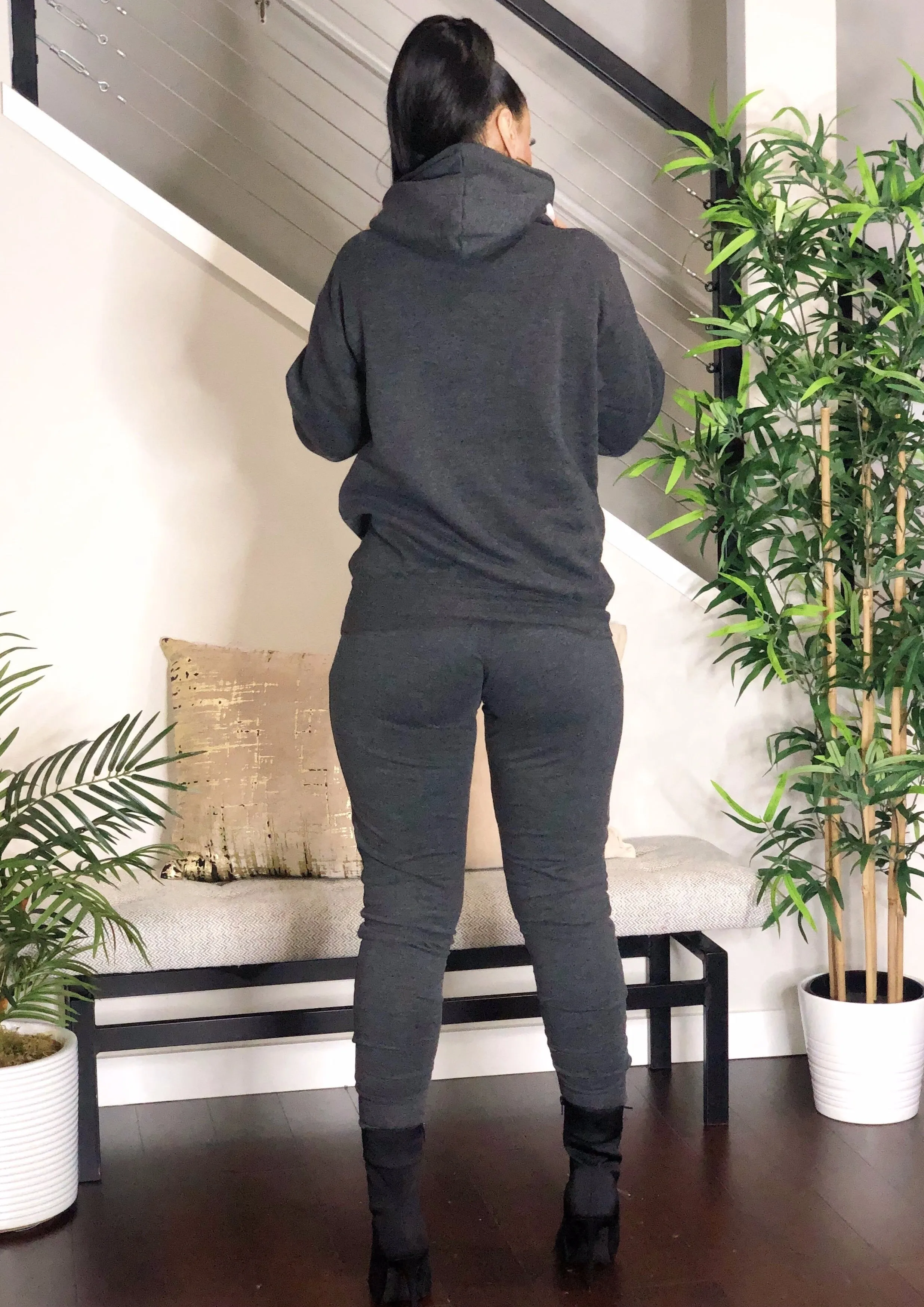 Cozy Hoodie Jogger Set (Charcoal Grey)
