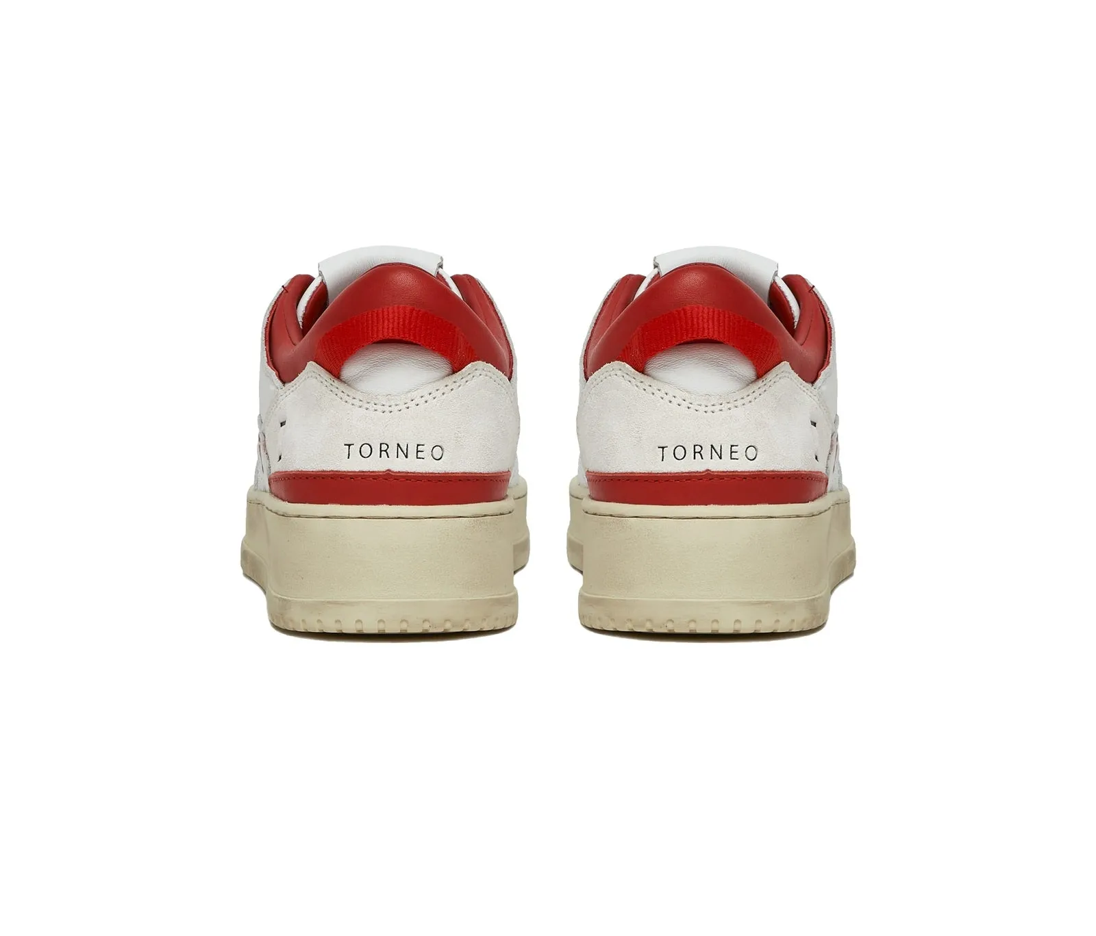 D.A.T.E - TORNEO LEATHER WHITE-RED