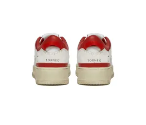 D.A.T.E - TORNEO LEATHER WHITE-RED