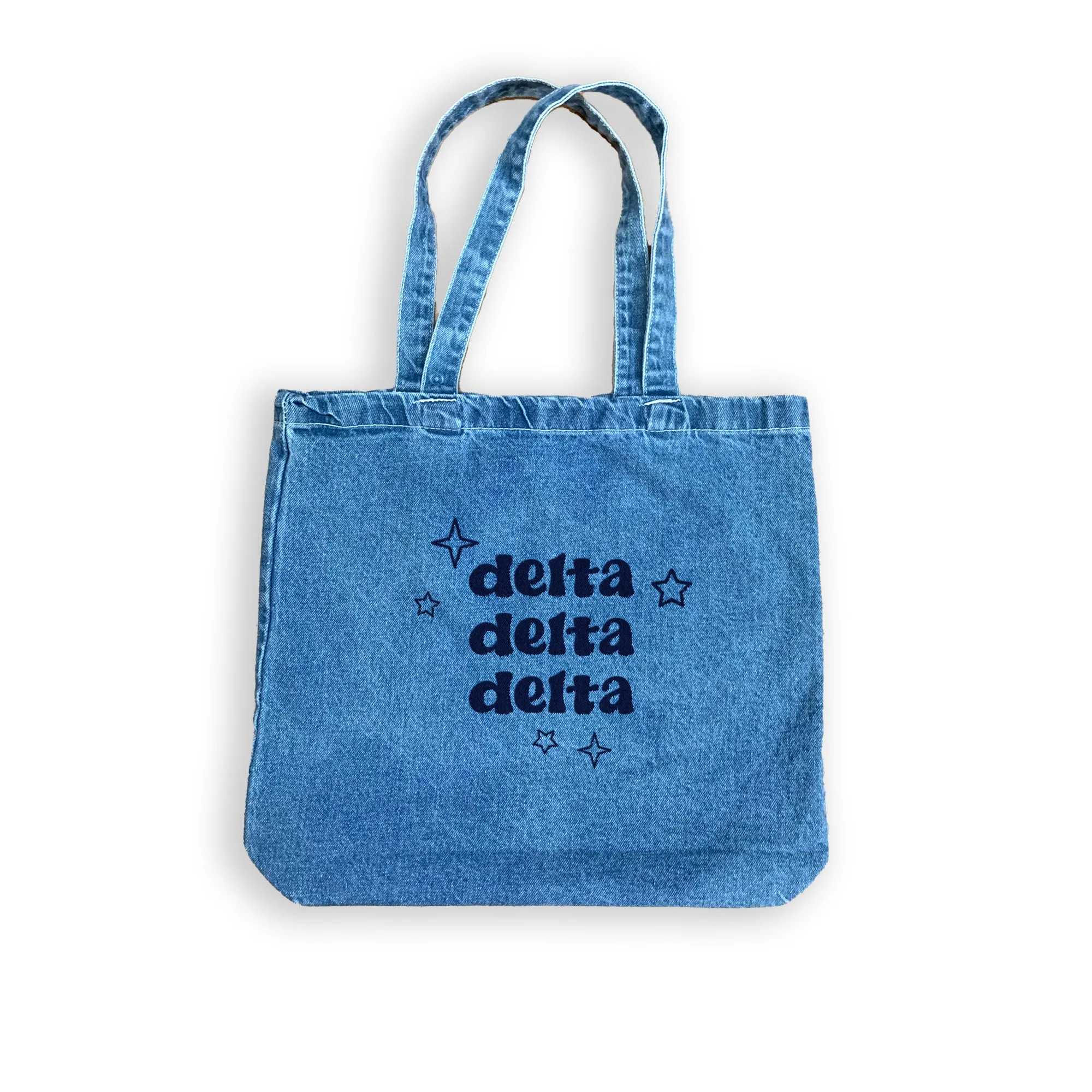 Denim Sorority Tote Bag - Sorority Gift, Big Little Reveal, Bid Day, Greek Life