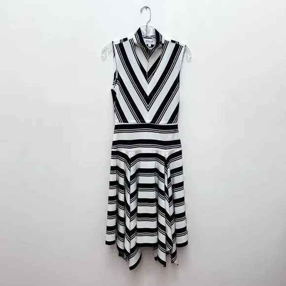 Derek Lam Striped Fit &amp; Flare Dress