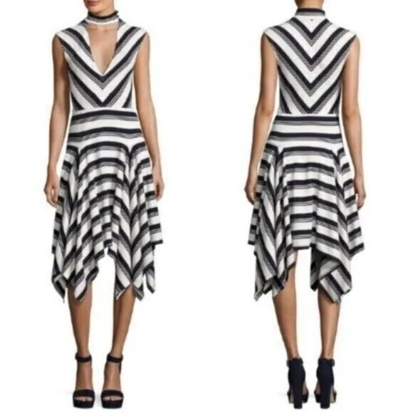 Derek Lam Striped Fit &amp; Flare Dress