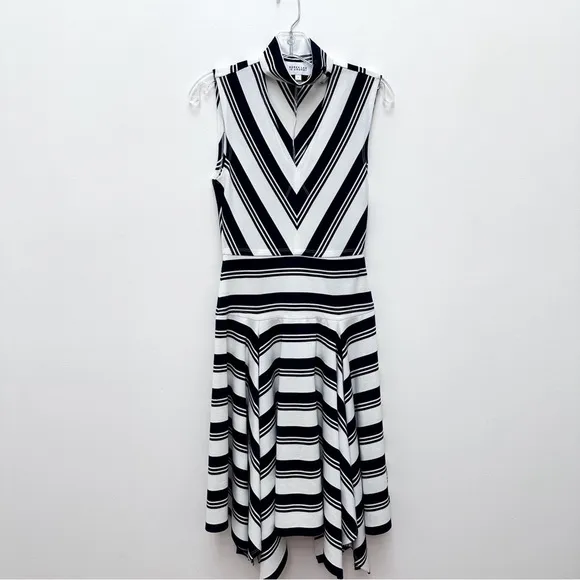 Derek Lam Striped Fit &amp; Flare Dress