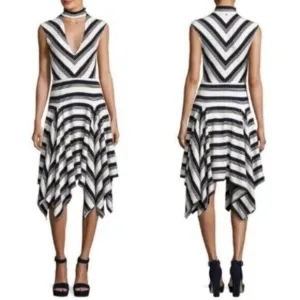 Derek Lam Striped Fit &amp; Flare Dress