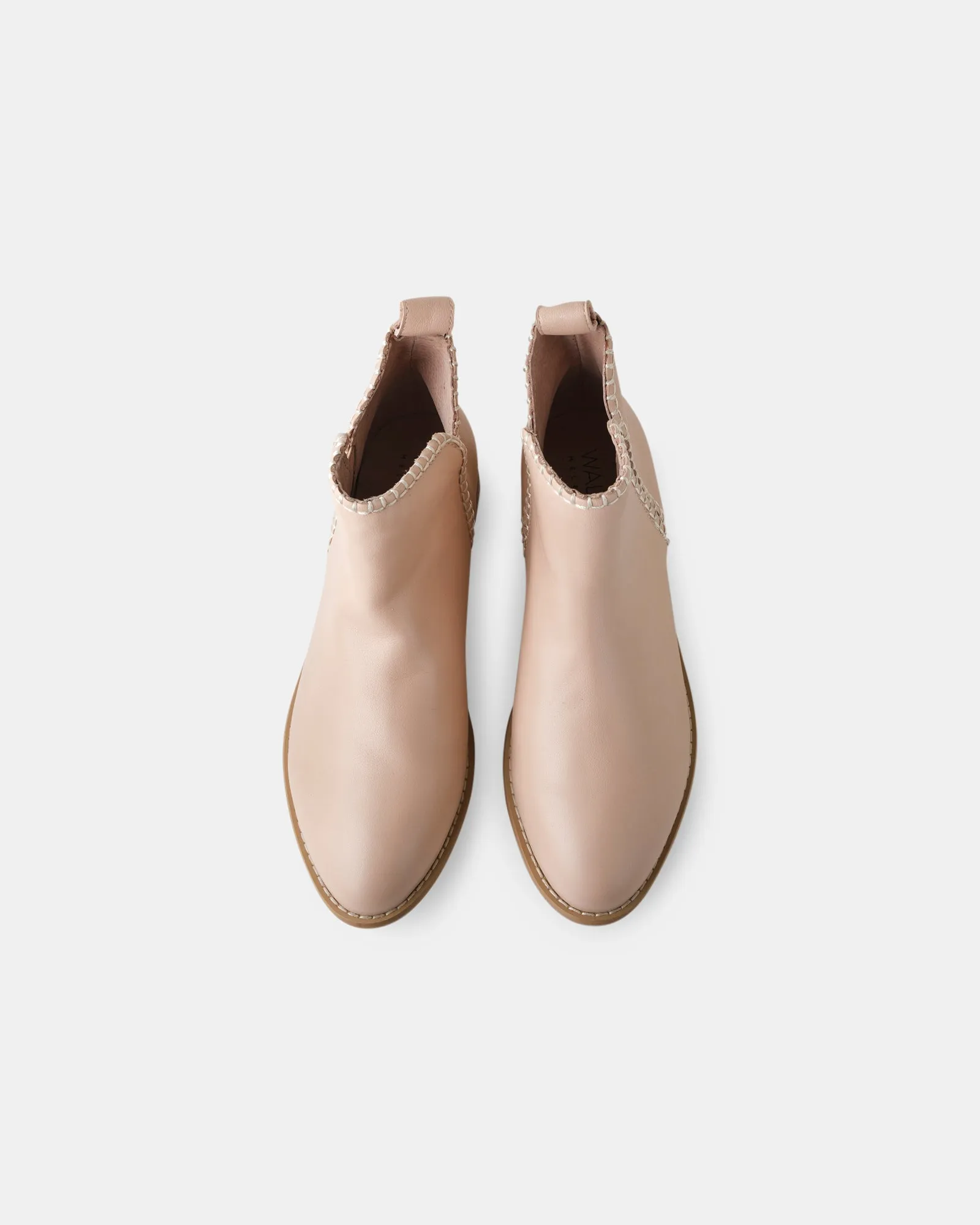 Douglas Stitch Leather Boot - Blush