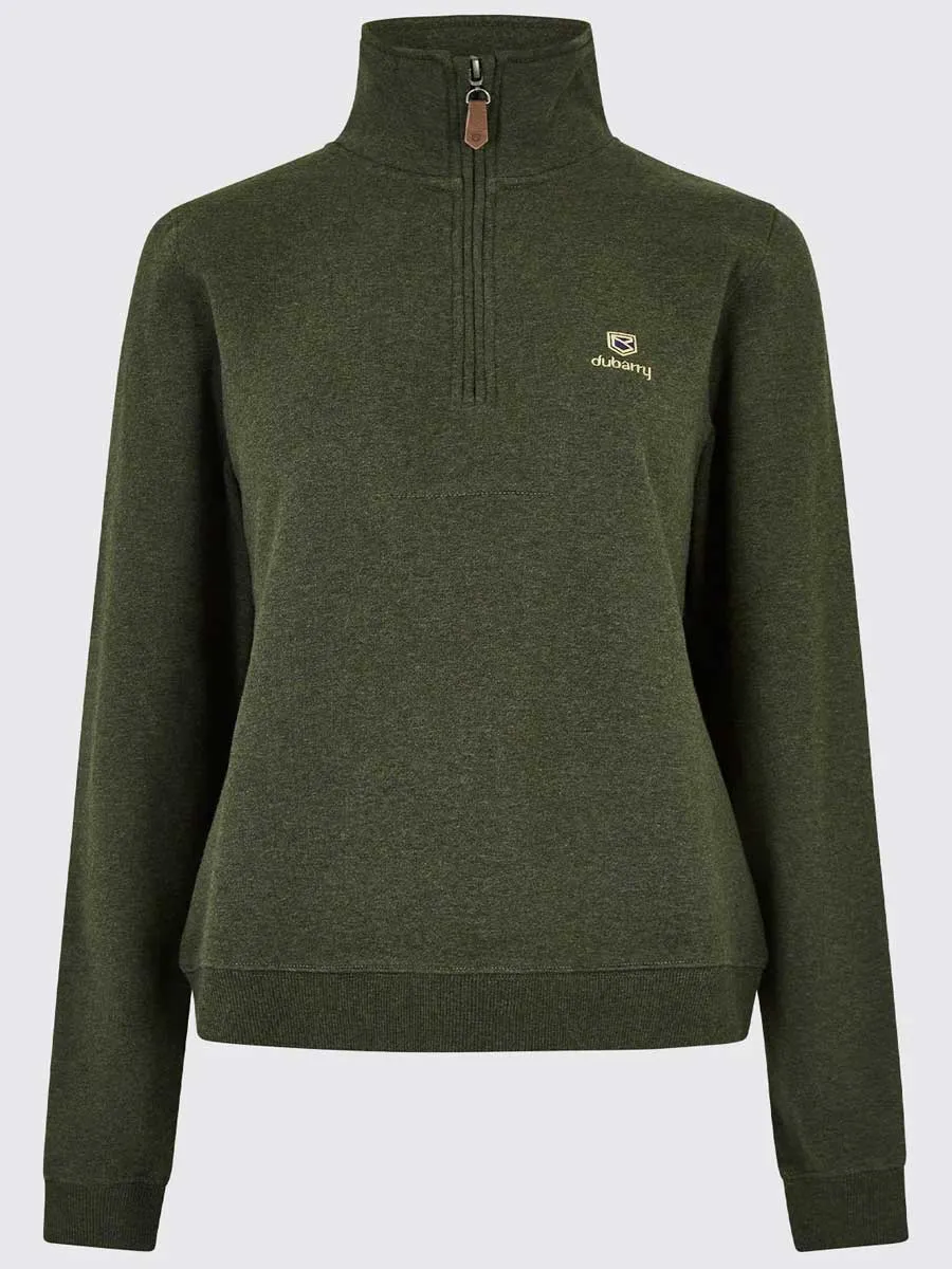 DUBARRY Castlemartyr 1/4 Zip Neck Sweater - Women's - Olive