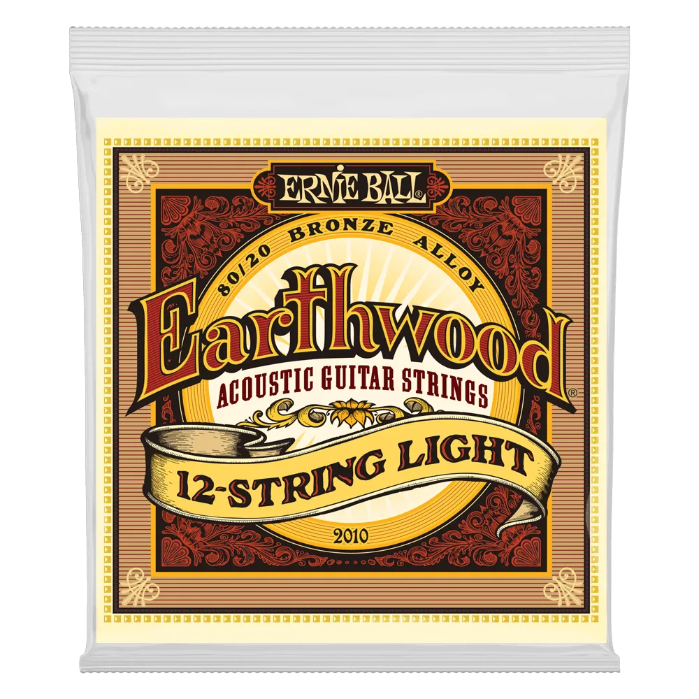 Ernie Ball Earthwood Light 12-String 80/20 Bronze Acoustic Guitar Strings, 9-46 Gauge