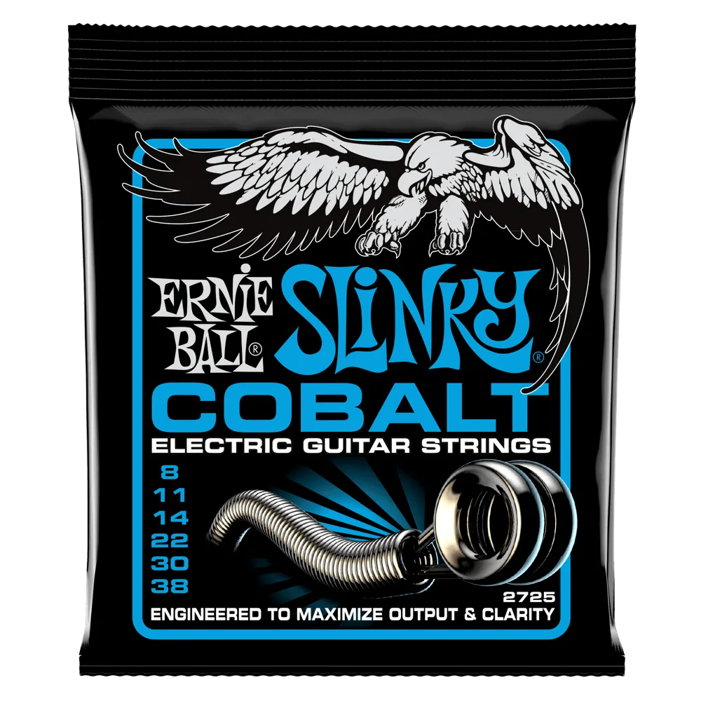Ernie Ball Extra Slinky Cobalt Electric Guitar String, 8-38 Gauge