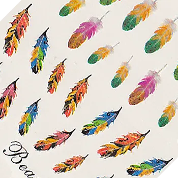 Feathers Large Sheet Water Decal