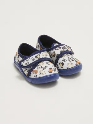 Flexible and Soft Based Printed Velcro Baby Boy Slippers
