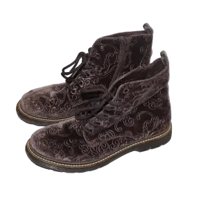 Flocked Velvet Boots