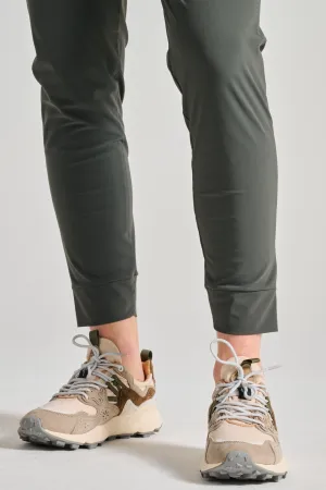 Flower Mountain Sneakers Suede Nylon Beige Uomo