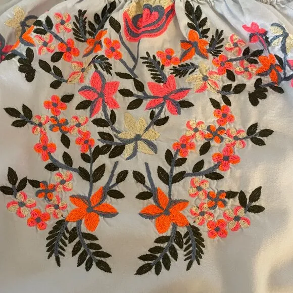Free People Fleur De Jour Floral Embroidered Dress in Light Blue, Size XS‎