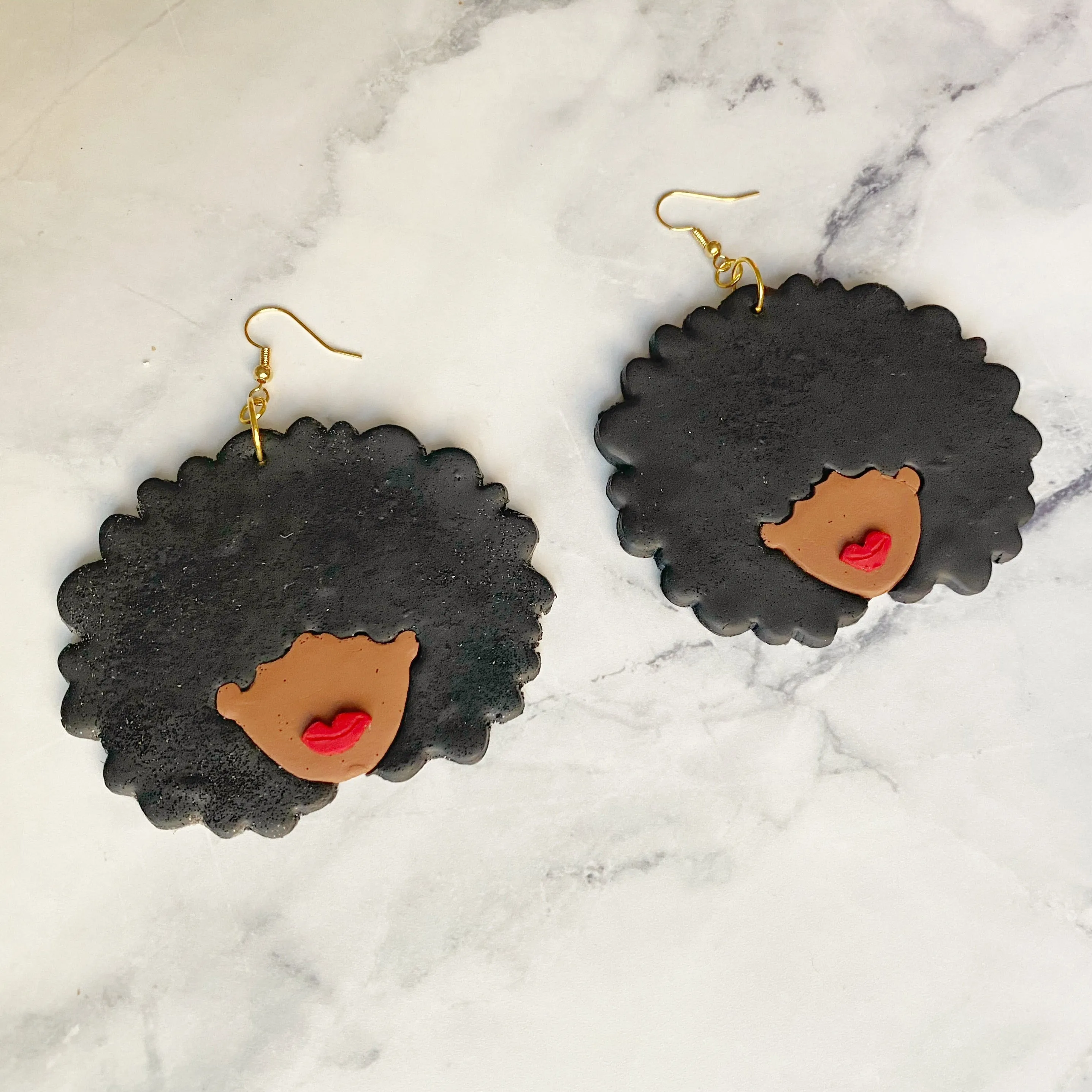 Fro Fro Chic polymer clay earrings