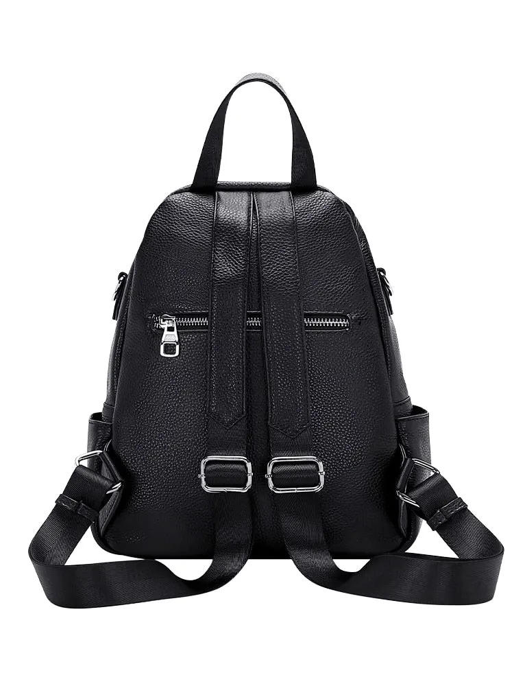 Genuine Leather Convertible Backpack Purse