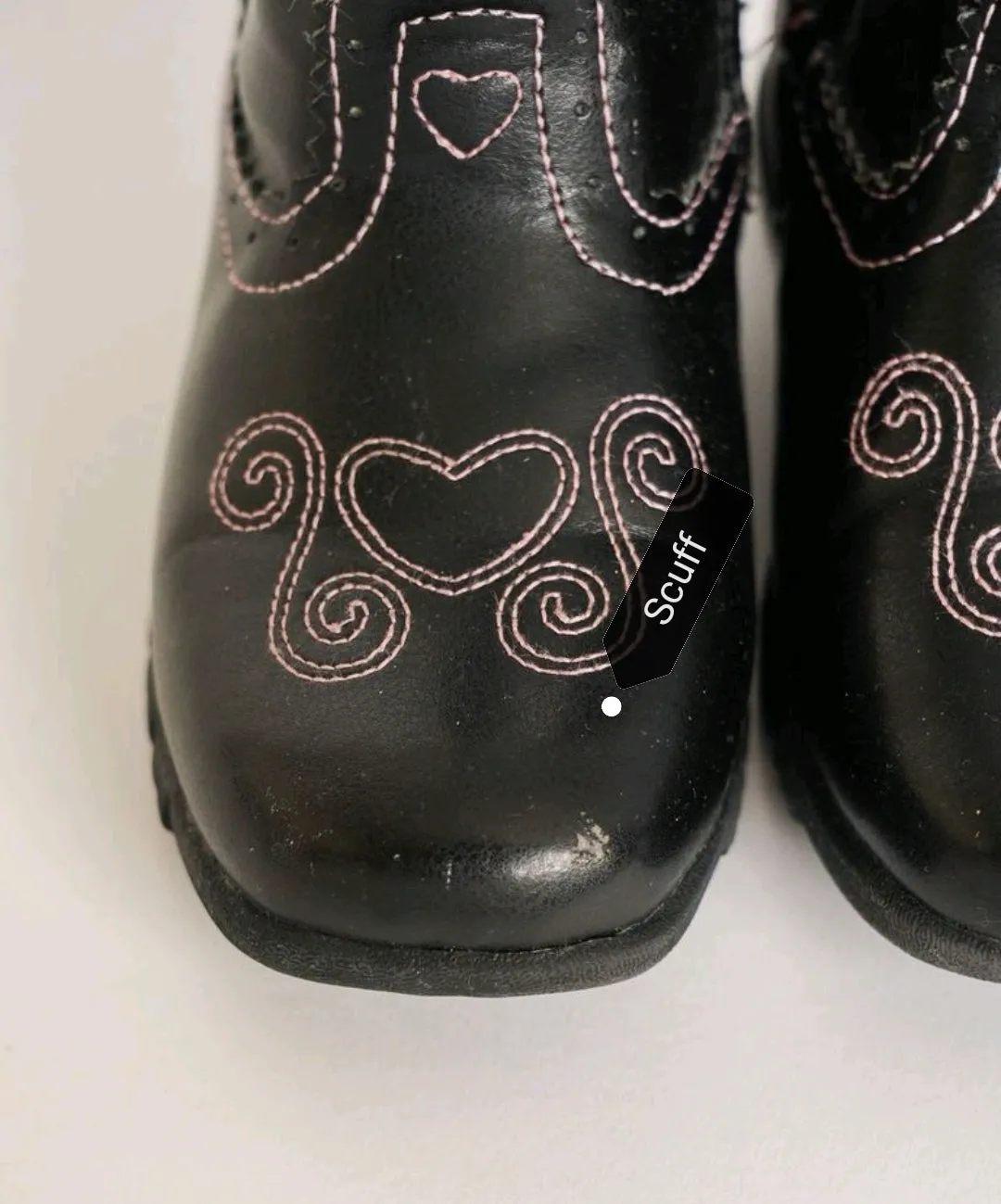 GIRL SIZE 8.5 TODDLER - SOMETHiN' Else By SKECHERS, Black Mid-Calf Boots VGUC B20