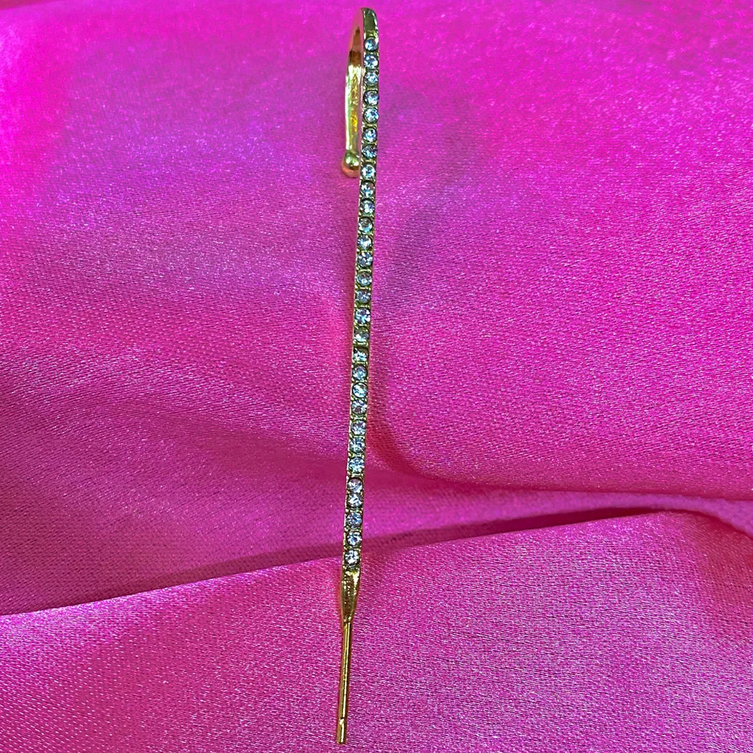 Gold Plated Zircon line Korean Earcuff
