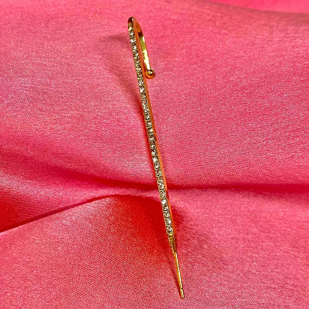 Gold Plated Zircon line Korean Earcuff
