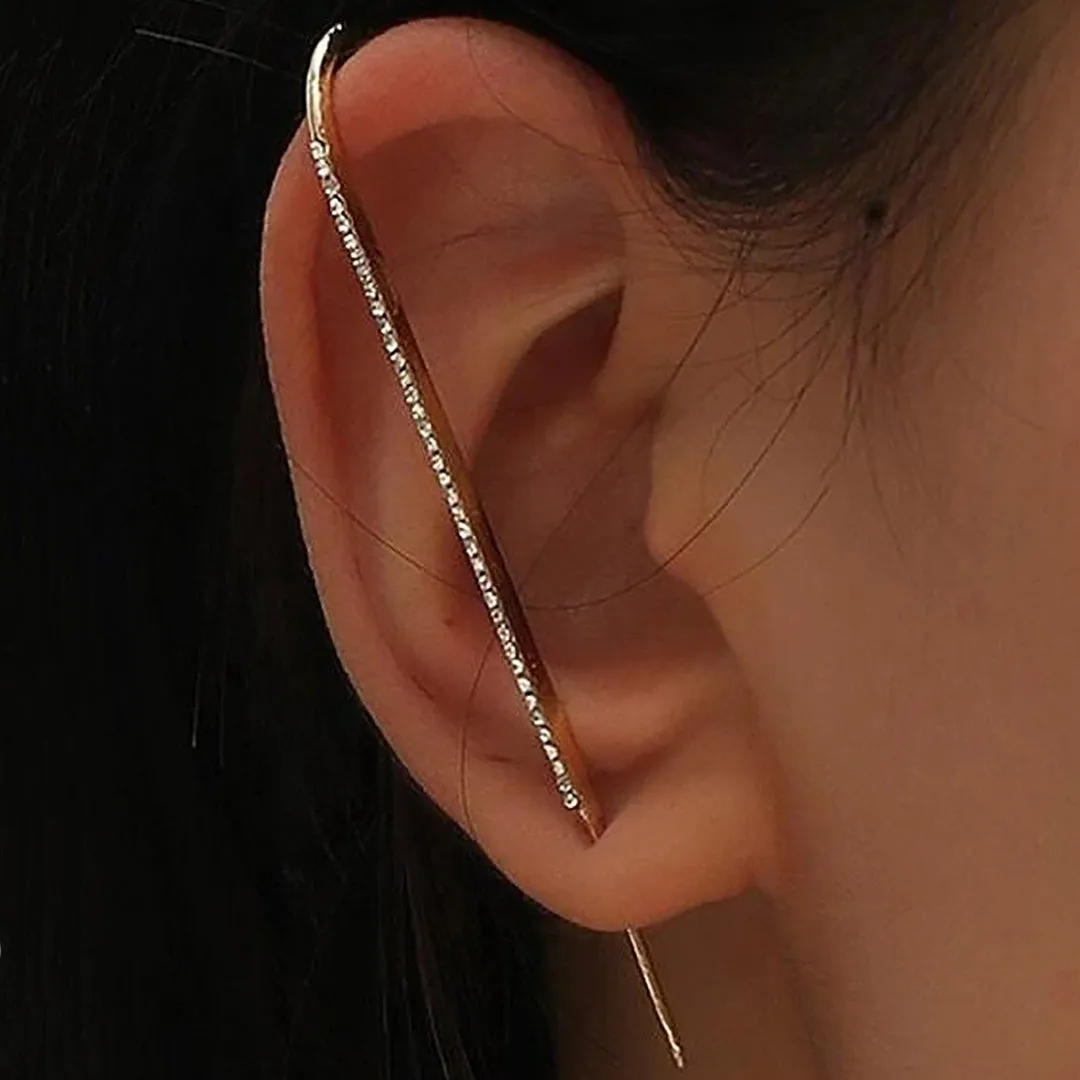 Gold Plated Zircon line Korean Earcuff