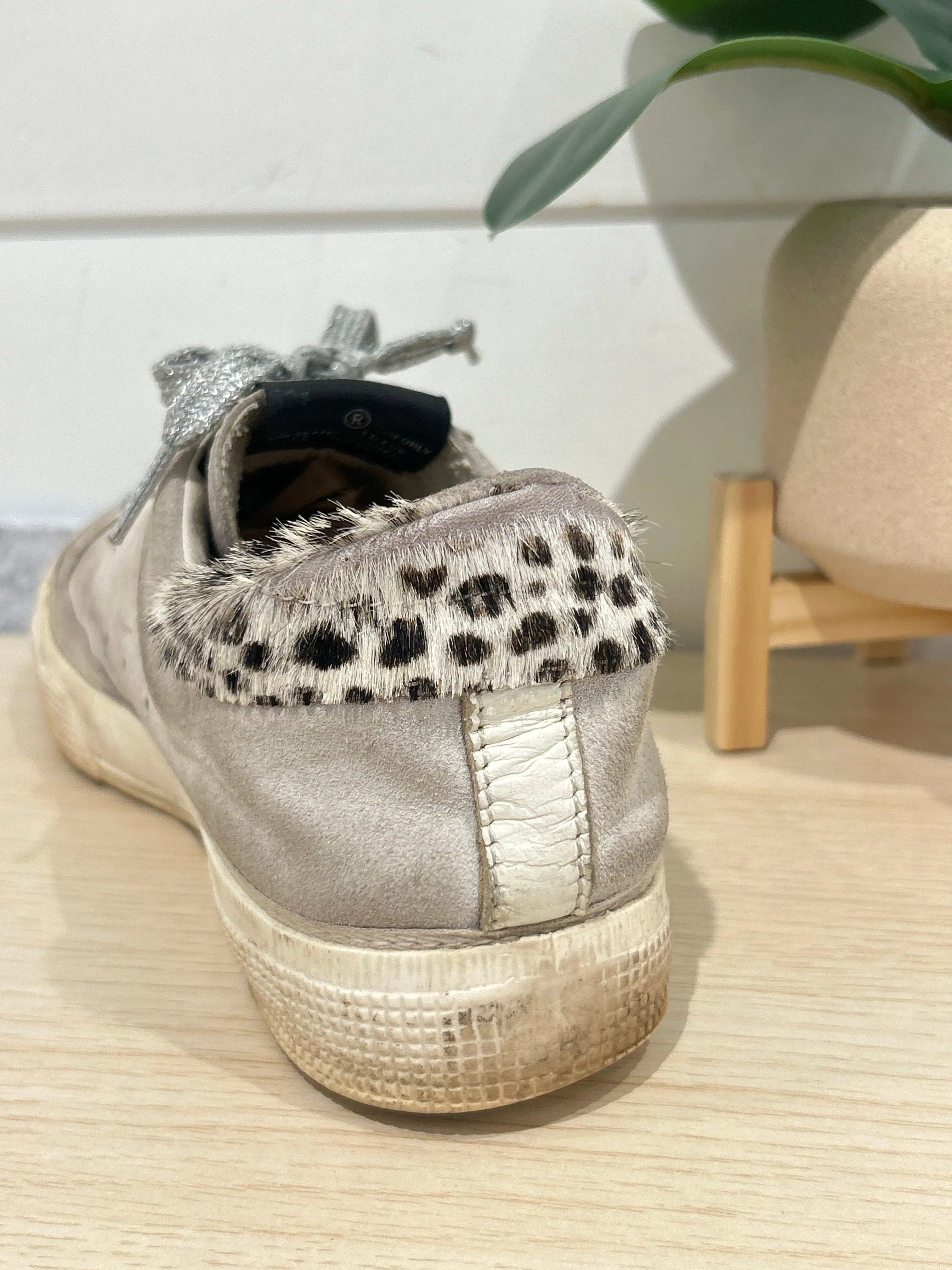 Golden Goose Shoes, May Sneakers with Suede & Ponyhair (size 40)