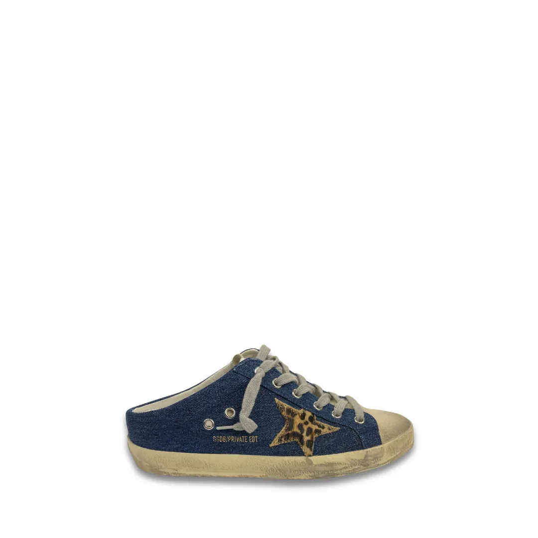 Golden Goose Superstar Denim Slide Sneakers - Size 39
