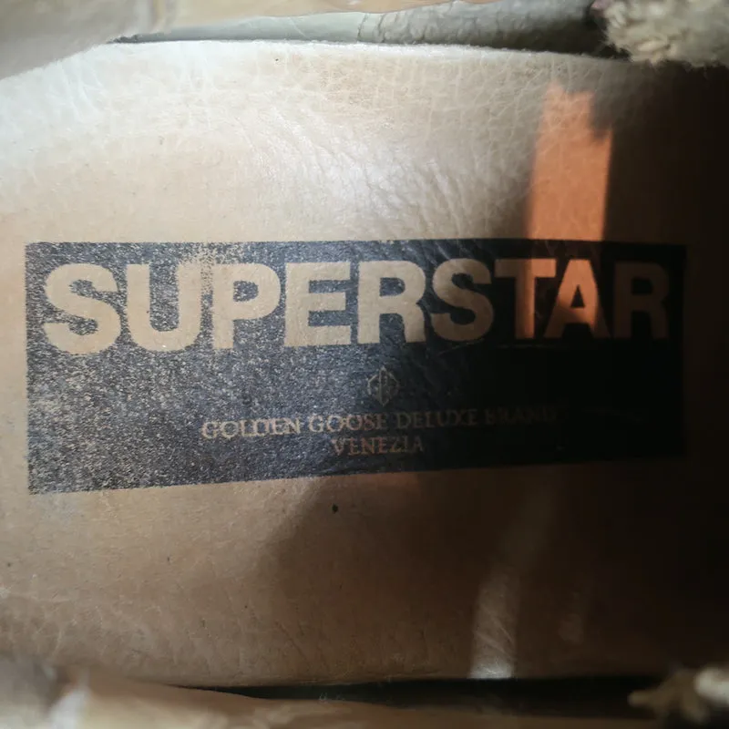 Golden Goose Superstar Sneakers Metallic Leopard Print Suede Size 38