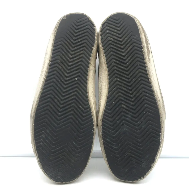 Golden Goose Superstar Sneakers Metallic Leopard Print Suede Size 38