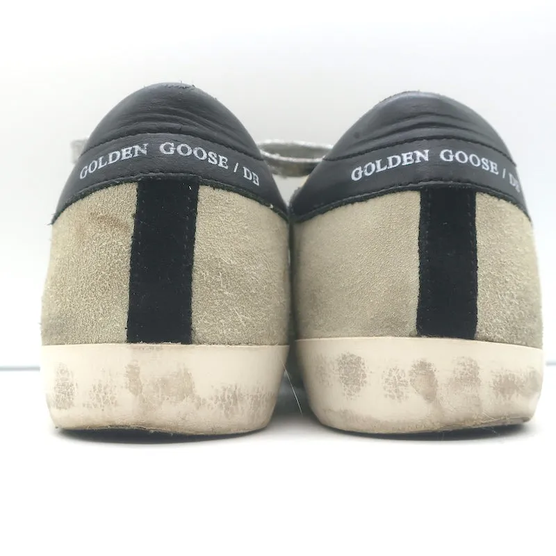 Golden Goose Superstar Sneakers Pink Zebra Print Pony Hair & Taupe Suede Size 38