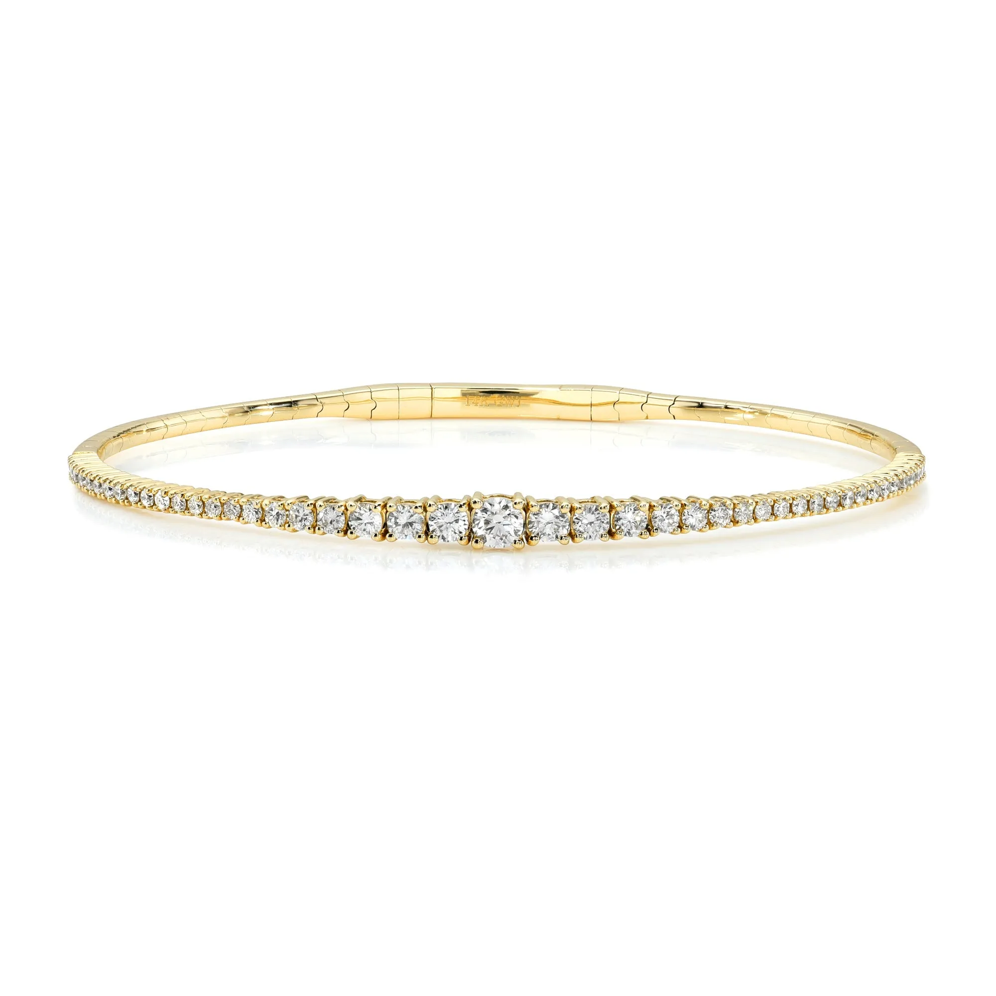 Graduated Diamonds Flexible Bangle