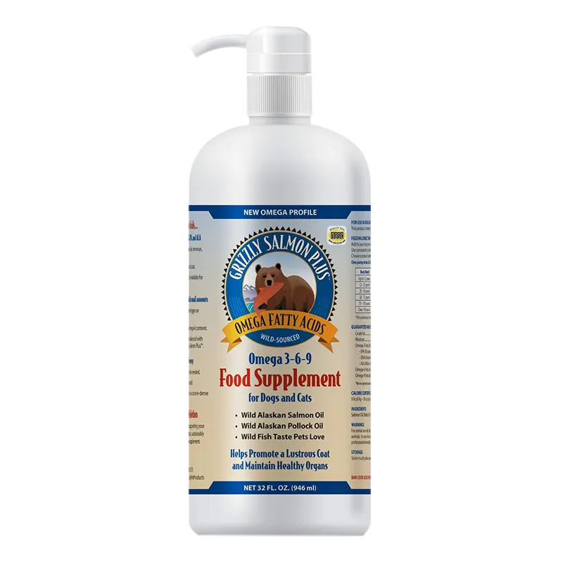Grizzly - Salmon Oil Plus for Dogs and Cats- 32 oz [MAY EXPIRY]