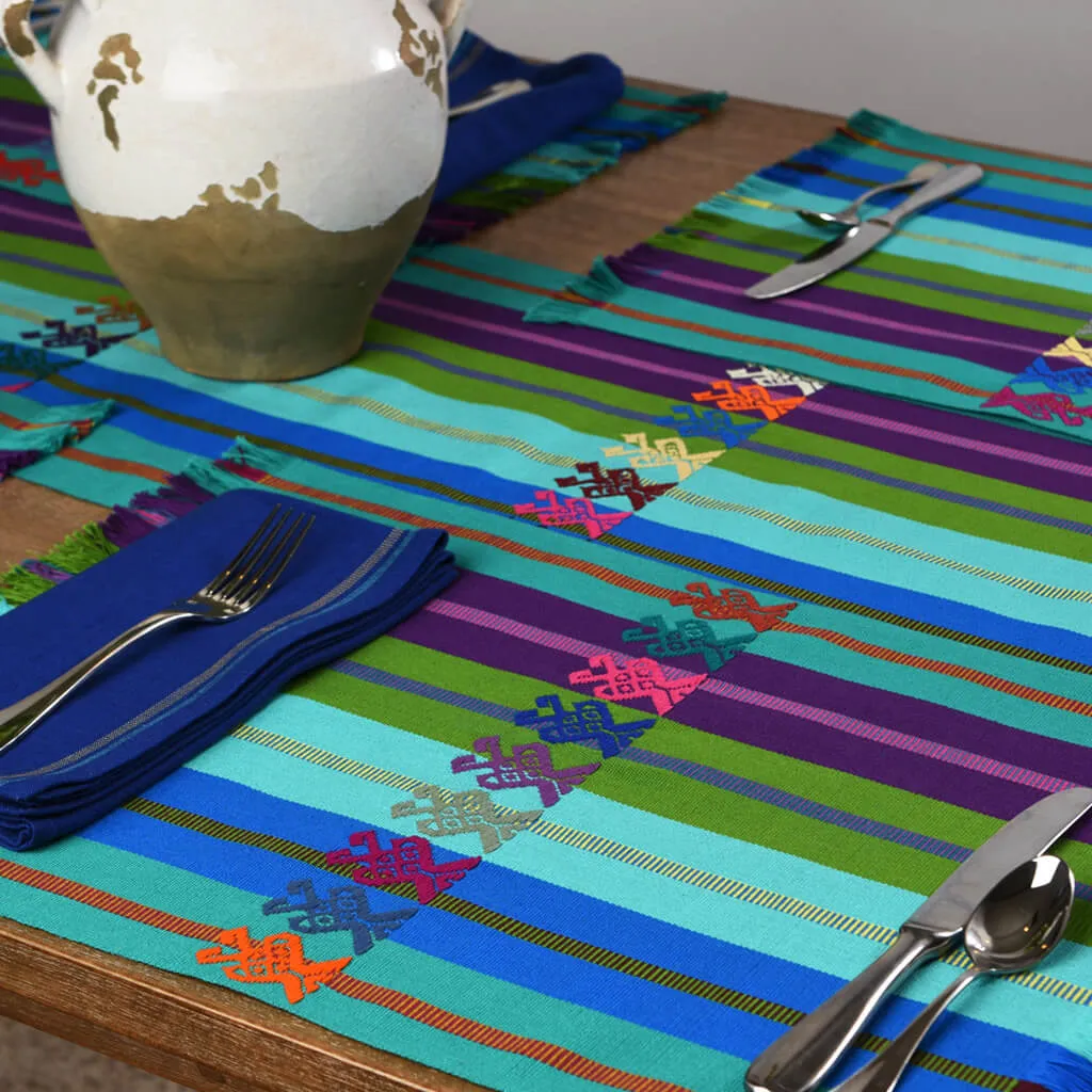 Guatemala Hand Woven Celebration Table Runner | Ocean & Lake