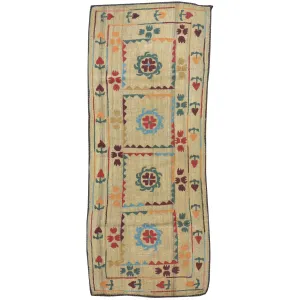 Hand-Woven Afghan Suzani Wall Hanging Tribal Wool (Size 2.7 X 6.4) Cwral-7524
