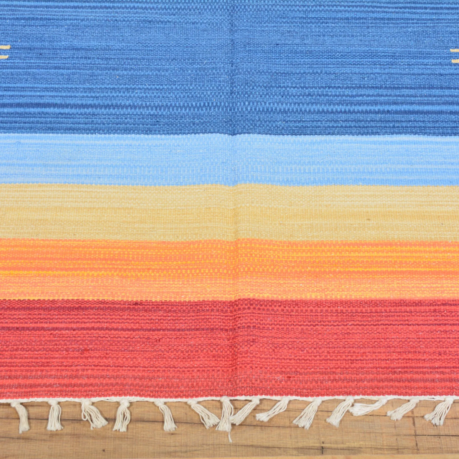 Hand-Woven Reversible Cotton Dhurrie Kilim Southwestern Design Rug (Size 6.0 X 9.0) Brral-4110