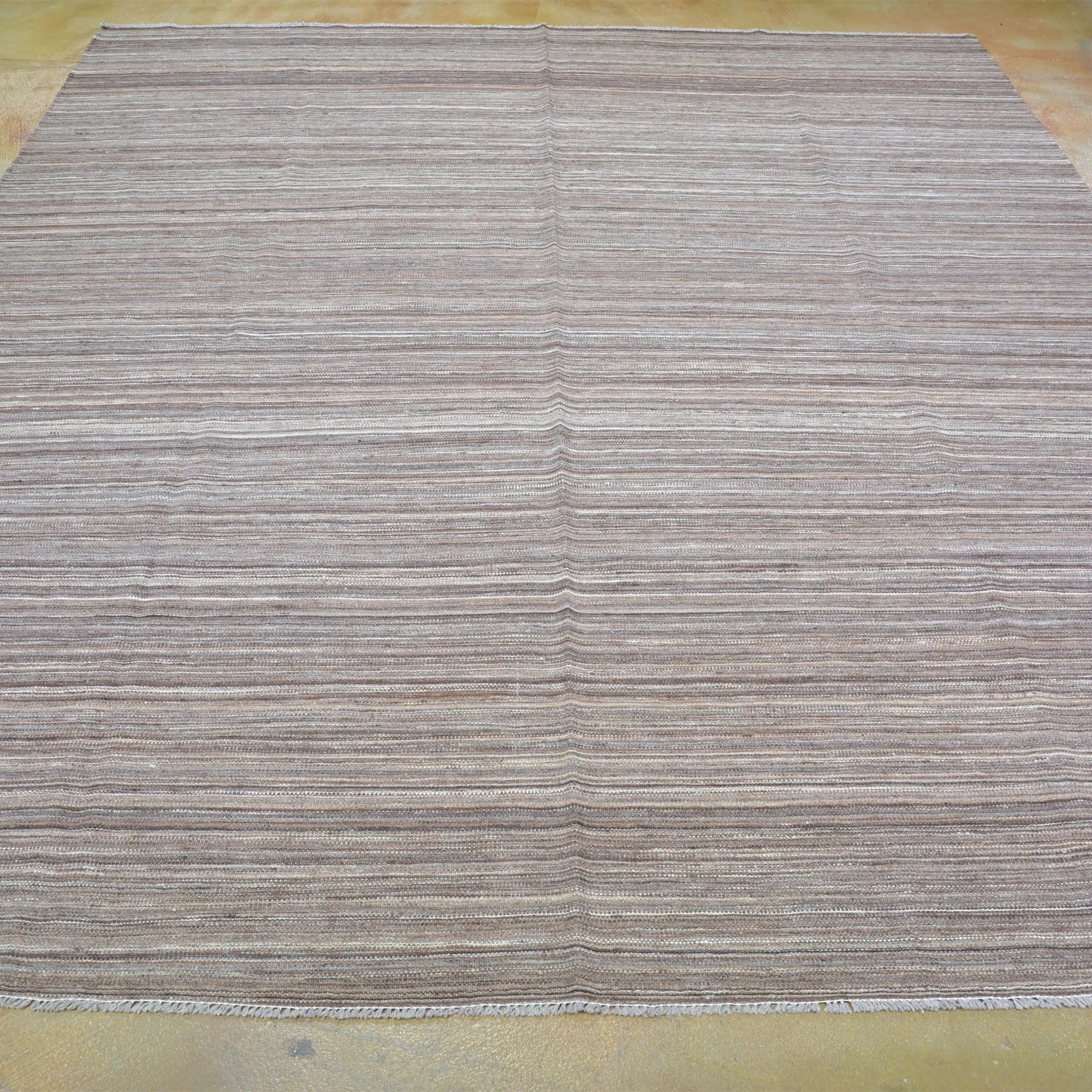 Hand-Woven Stunning Reversible Kilim Contemporary Design Flatweave Rug (Size 8.2 X 9.11) Brral-3447