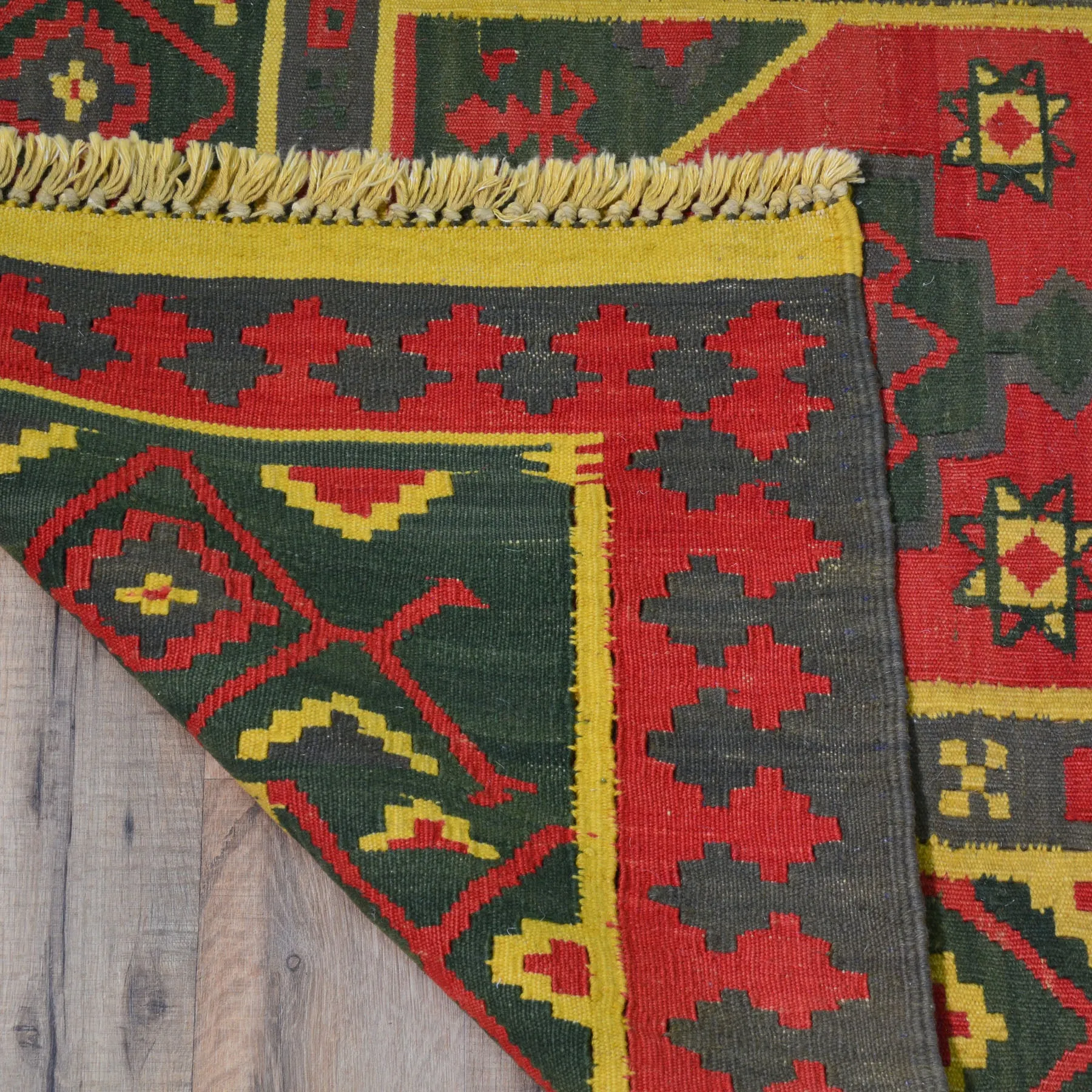 Hand-Woven Tribal Turkish Reversible Wool Oriental Kilim Rug (Size 3.1 X 8.10) Cwral-10257