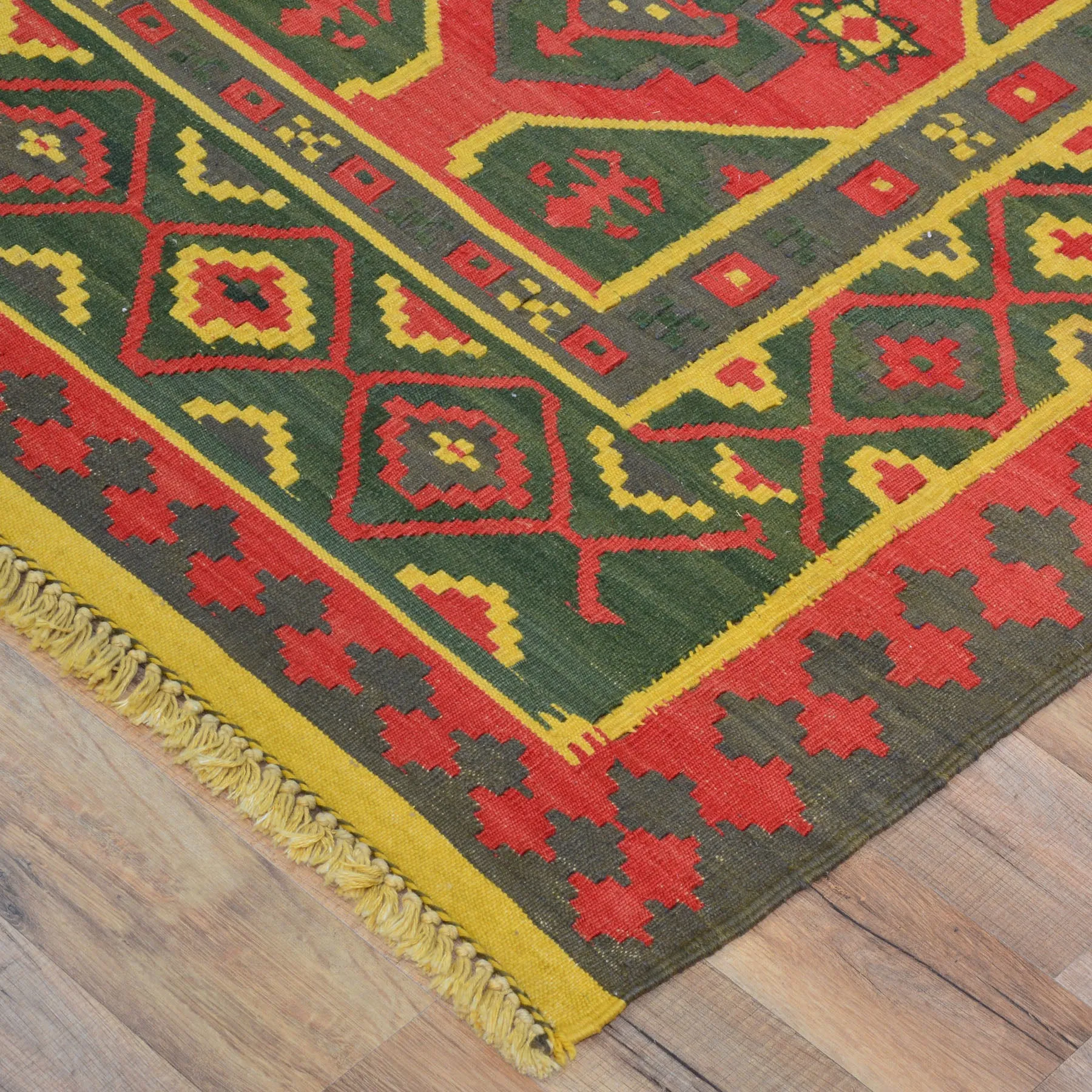 Hand-Woven Tribal Turkish Reversible Wool Oriental Kilim Rug (Size 3.1 X 8.10) Cwral-10257