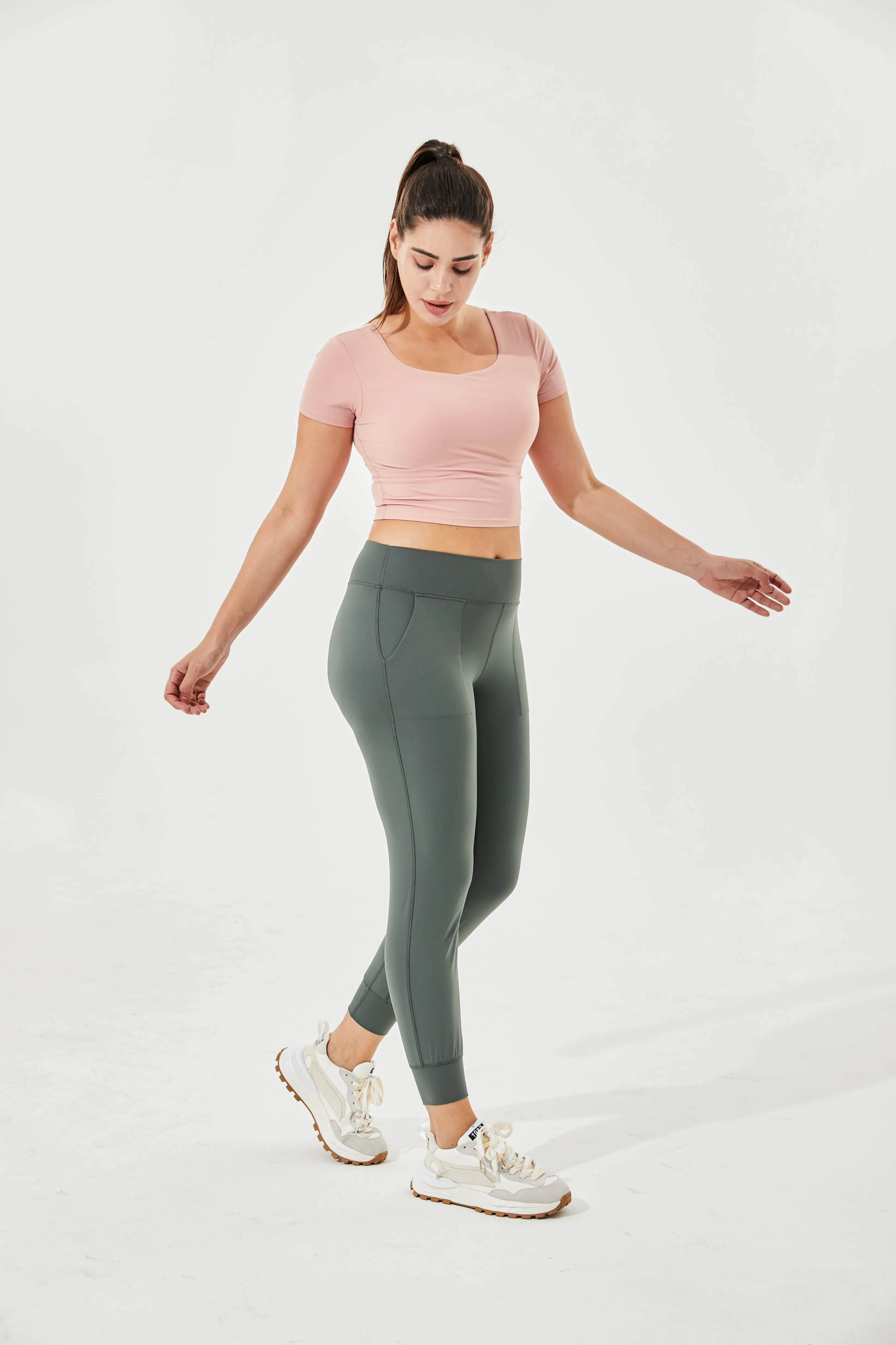 High Waist Buttery Soft Wanderlust Joggers With Cuffs