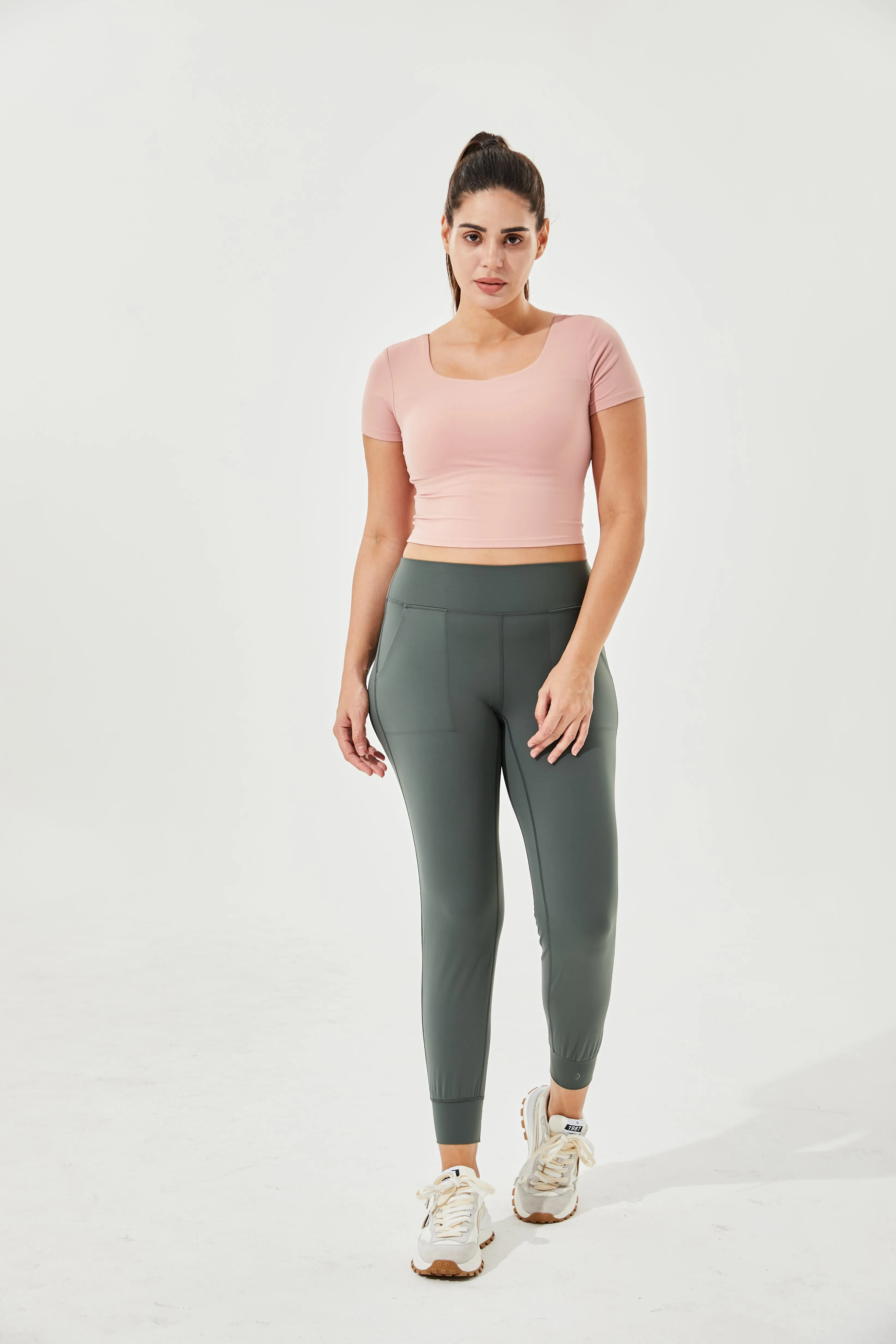 High Waist Buttery Soft Wanderlust Joggers With Cuffs