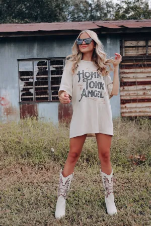 Honky Tonk Angel Graphic Tee - Sand