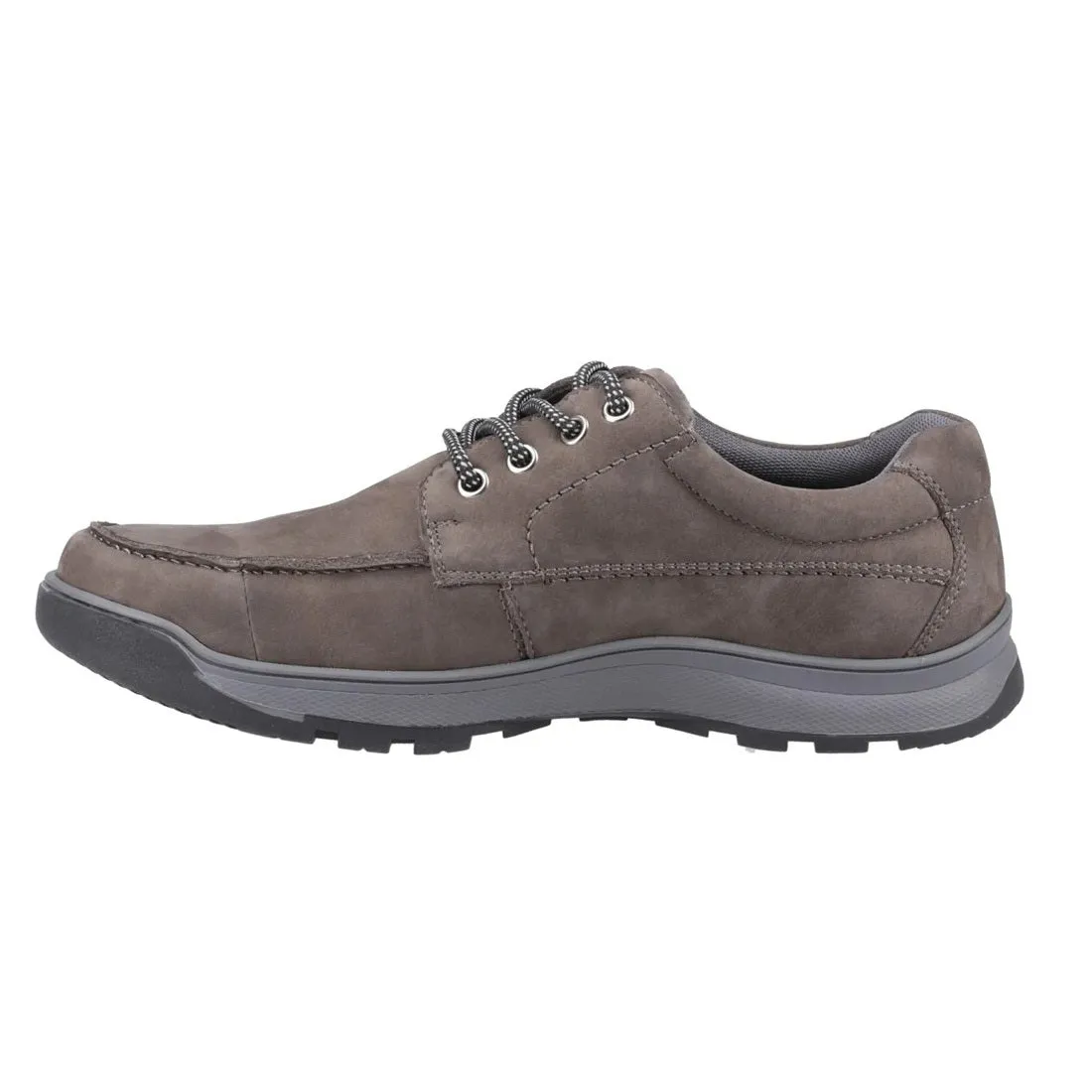 Hush Puppies Tucker Men's Casual Leather Nubuck Lace Up Shoe Grey