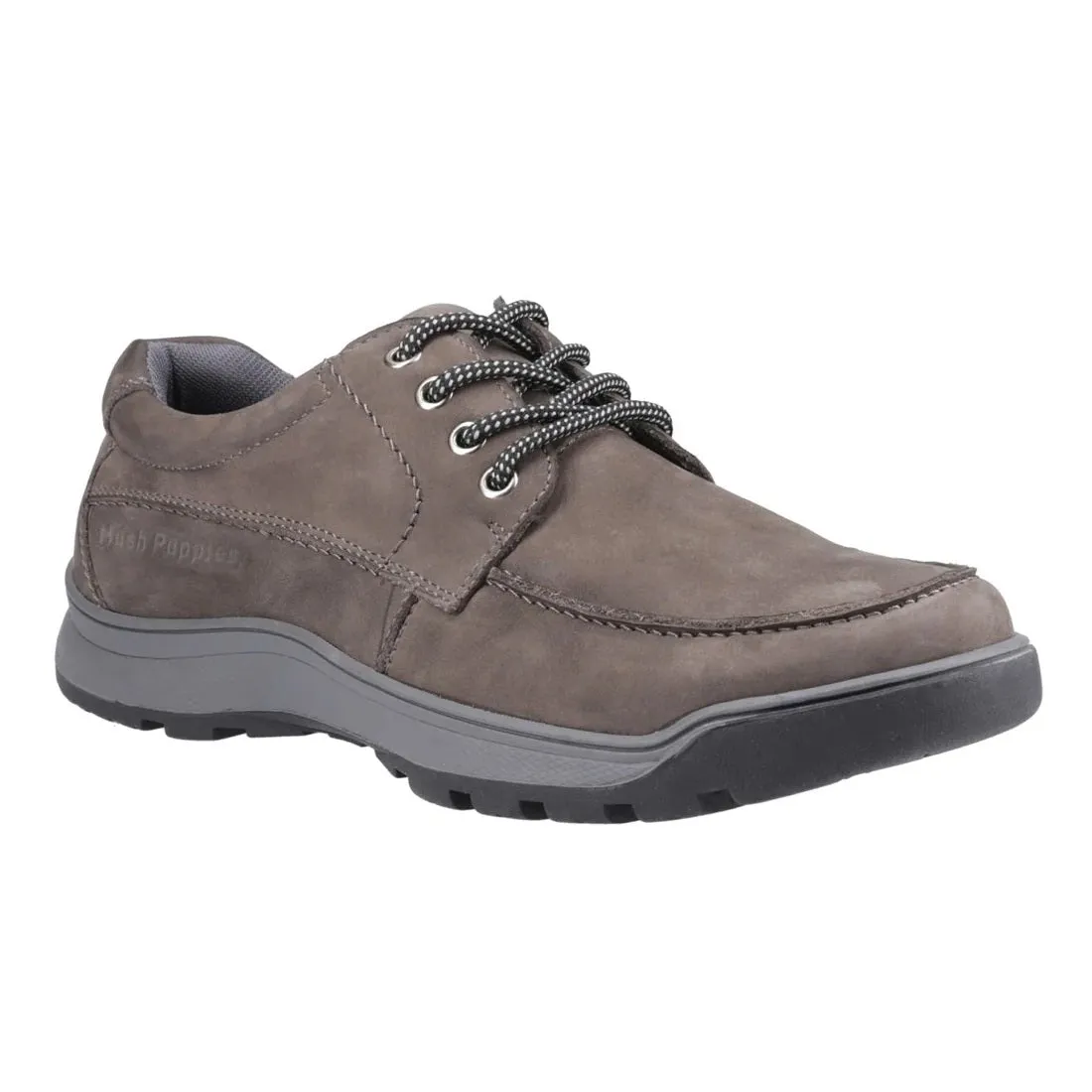 Hush Puppies Tucker Men's Casual Leather Nubuck Lace Up Shoe Grey