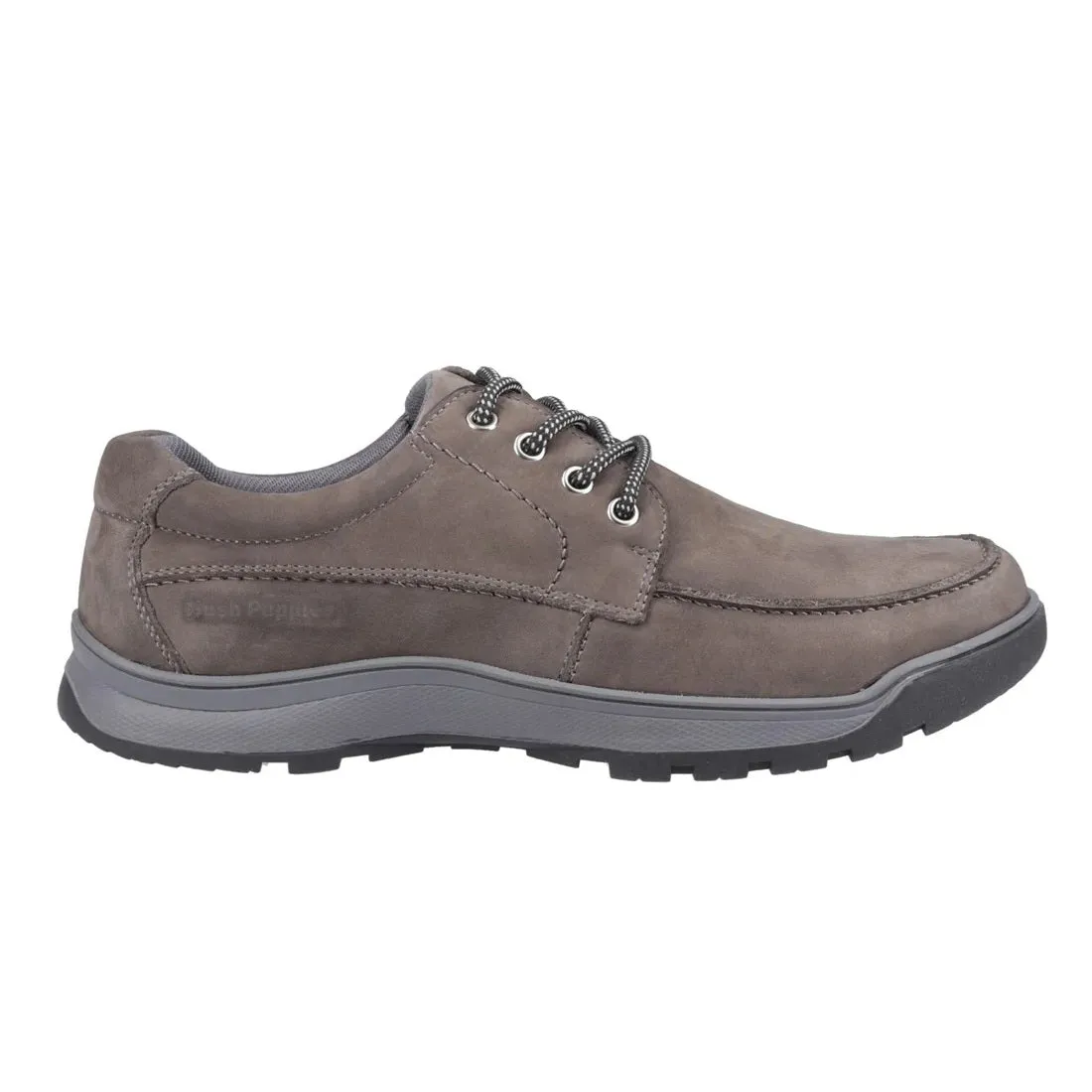 Hush Puppies Tucker Men's Casual Leather Nubuck Lace Up Shoe Grey